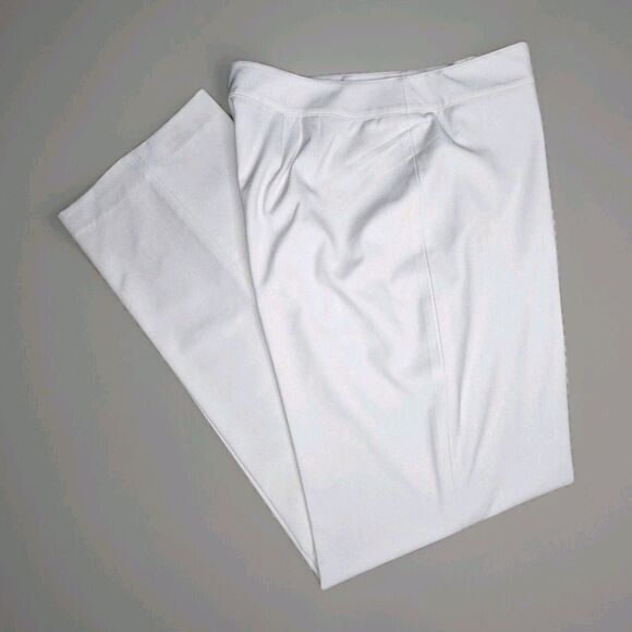 Talbots Black Label Winter White Lined Straight Leg Stretch Dressy Trouser Pants - Picture 4 of 13